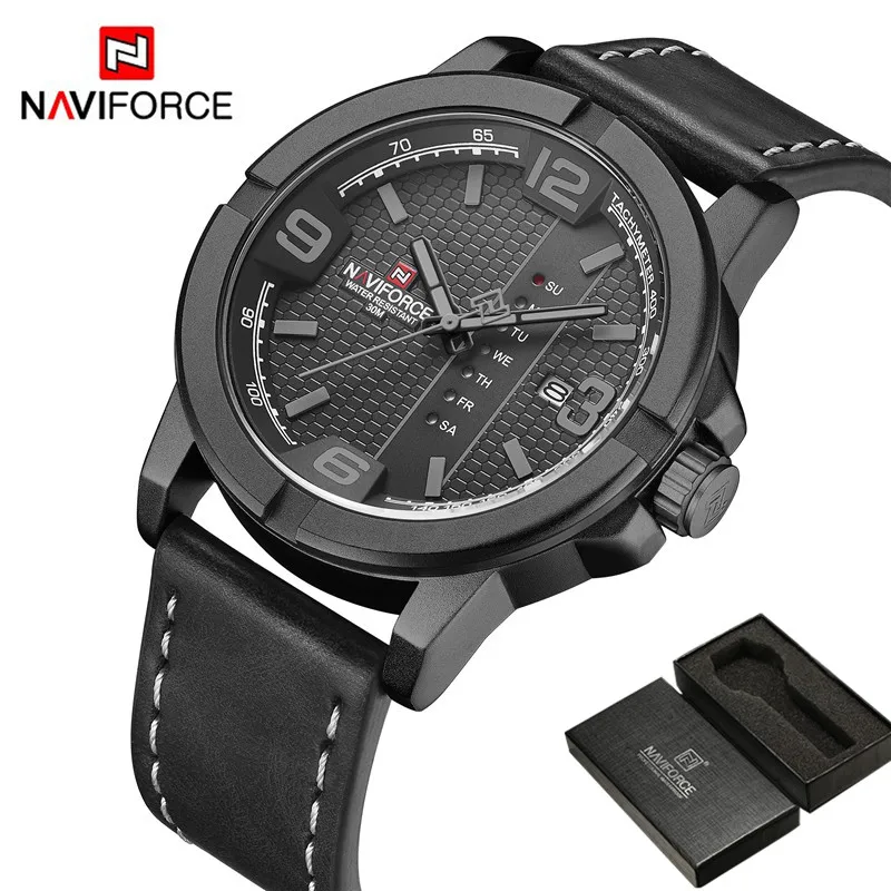 Часы наручные NAVIFORCE мужские в стиле милитари спортивные водонепроницаемые