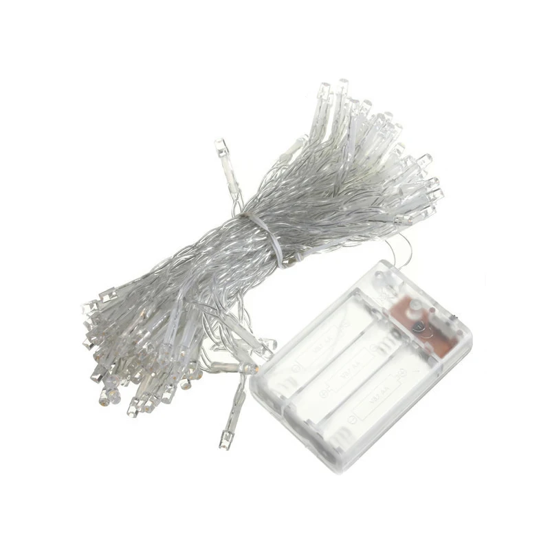 Гирлянда светодиодная из ПВХ с питанием от батарейки АА 1/3/4/5/10 м|Светодиодная