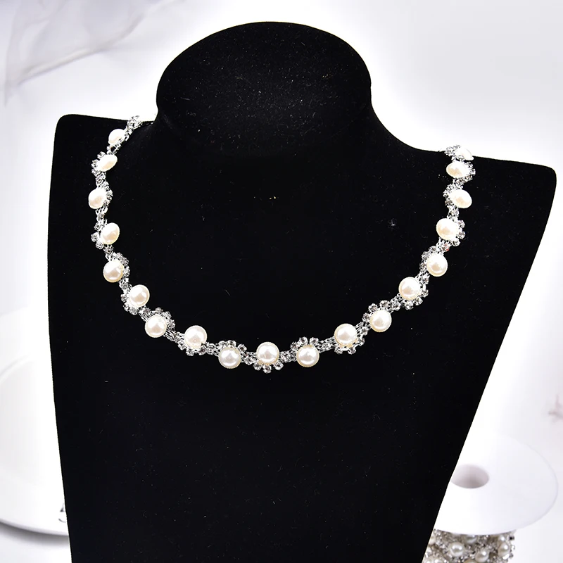 Бесплатная доставка Мода Воротник декоративные пришить abs жемчуг и отделкой