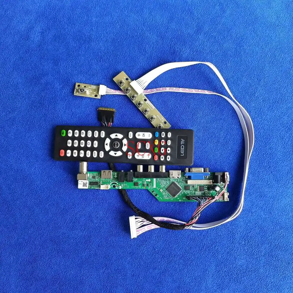 

Светодиодный/ЖК Аналоговый сигнал LVDS 40 Pin 1440*900 HDMI-совместимый VGA USB AV матричный контроллер платы для LTN154BT02/LTN154BT08 DIY Kit