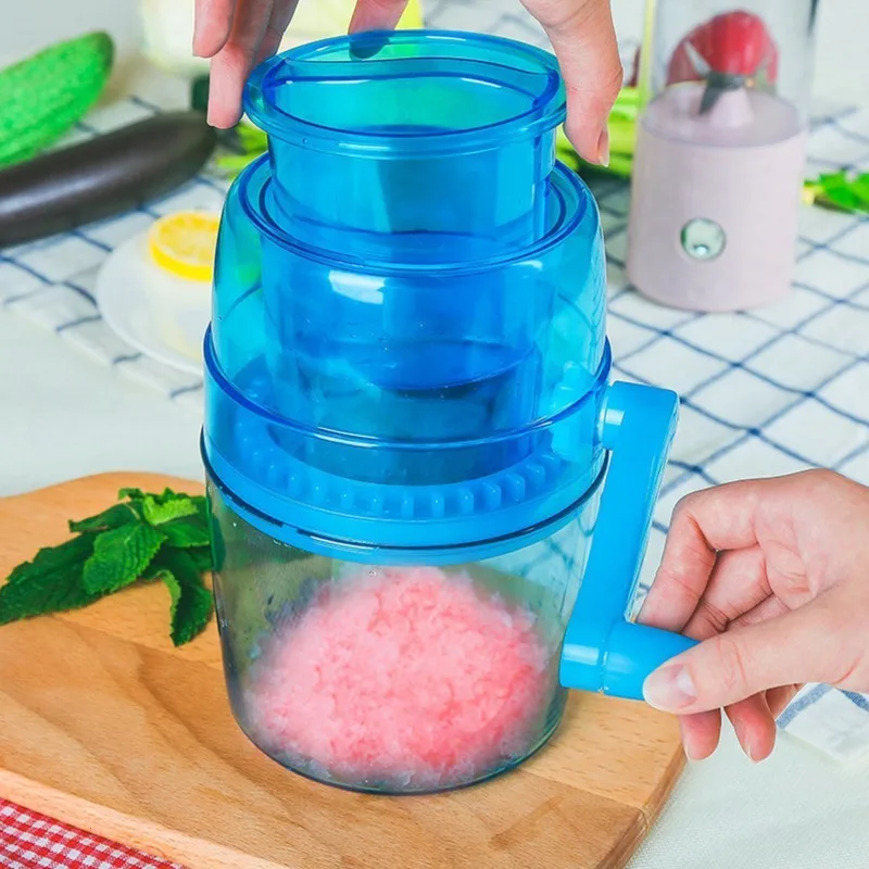 

Handle DIY Ice Crusher Manual Multifunction Portable Ice slush Maker home Snow Cone Smoothie Ice Block Making Machine Ice Shaver