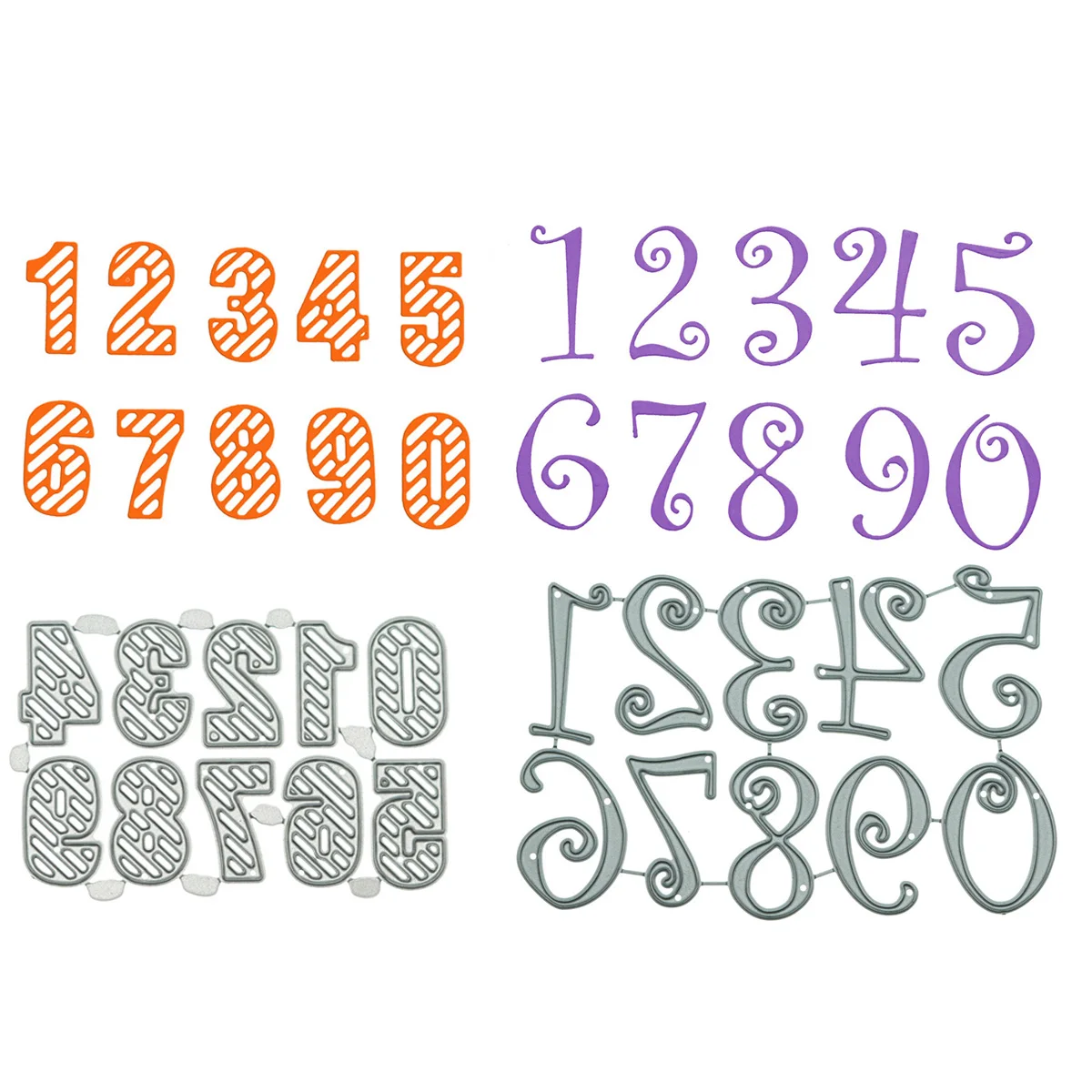 

Арабские металлические пресс-формы с цифрами 0 ~ 9 для скрапбукинга «сделай сам», день рождения, поздравление, карта памяти, украшение, перфор...