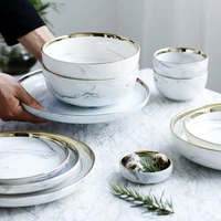 nordic style european style ins phnom penh marble ceramic tableware set household rice bowl