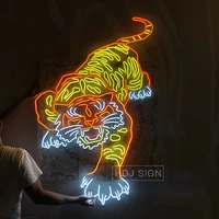 indoor custom neon lamp tiger decoration light led personality wall sign artists home bar anime neon sign party decoration