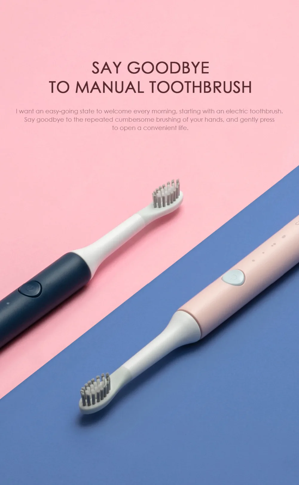 Xiaomi sonic электрическая зубная щетка перезаряжаемая электрическая зубная щетка зубы гигиена полости рта уход за зубами Электронная зубная щетка sonic 5