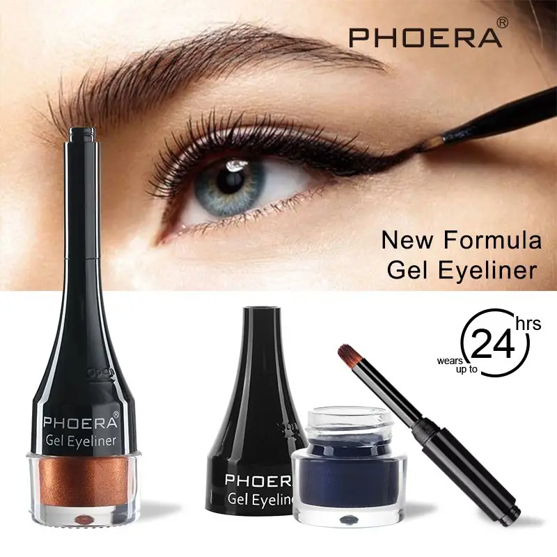 10 Colors Lasting Black Eyeliner Pen Waterproof Whitening Cosmetics Matte Eye Liner Gel Cream with Brush |