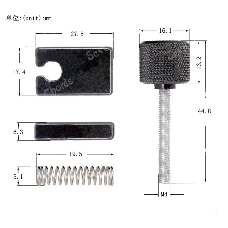 Седло черное мостовое для бесголовного басового моста 1 шт. запасные части