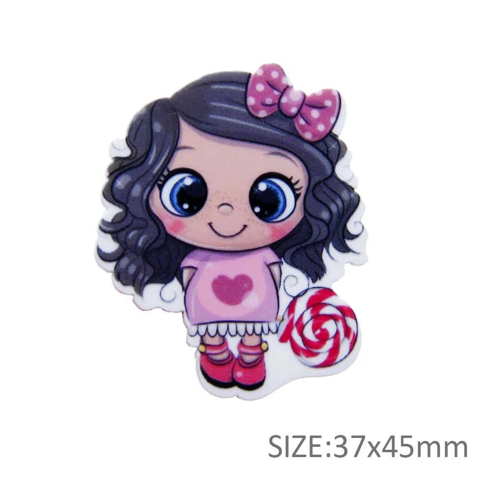 5 шт./лот милая девочка Русалка Единорог Блестящий плоский полимер акриловый