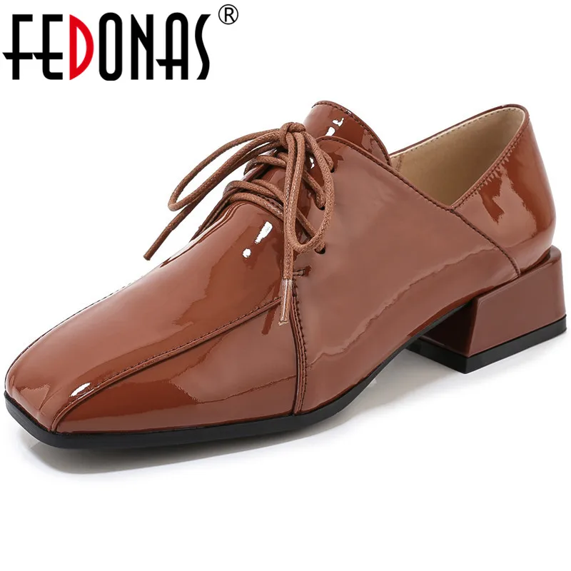 

Женские туфли-лодочки из натуральной кожи FEDONAS, черные лаконичные туфли на высоком каблуке, повседневная обувь для вечеринок на весну-осень ...