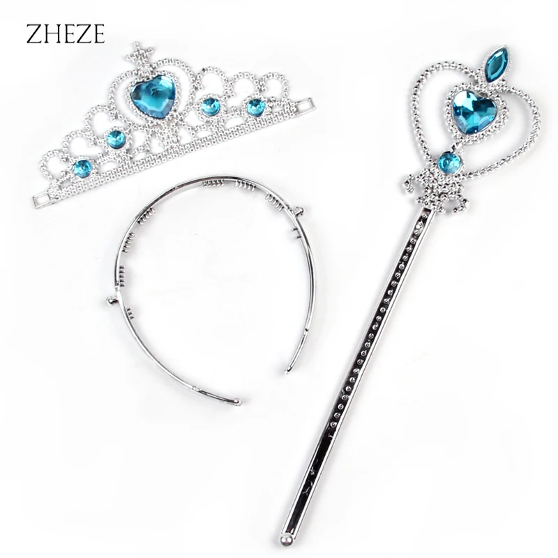 

New Arrivals Ice Queen Wig Braid Headband Rhinestones Glitter Snowflake Hairwear Birthday Party Princess DIY Hair Accessories