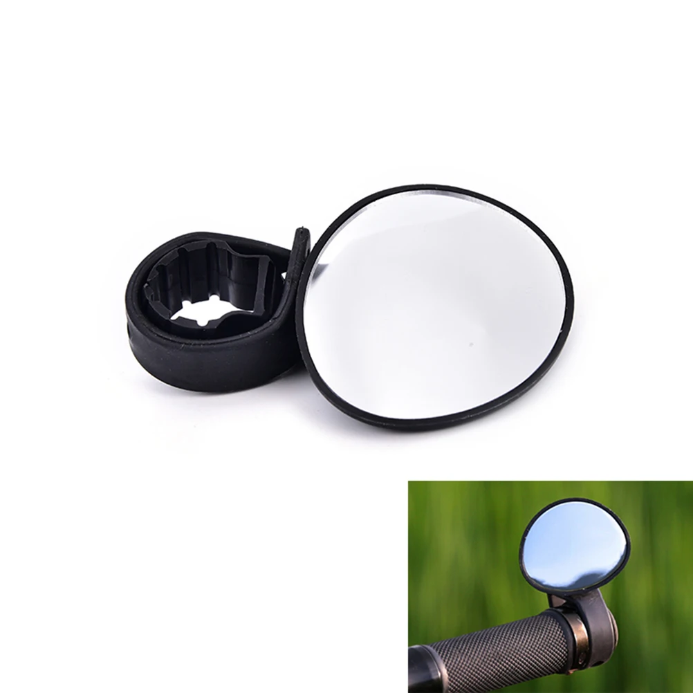 

1Pc Rotaty Flexible Bike Bicycle Cycling Rearview Handlebar Glass Mirror Black