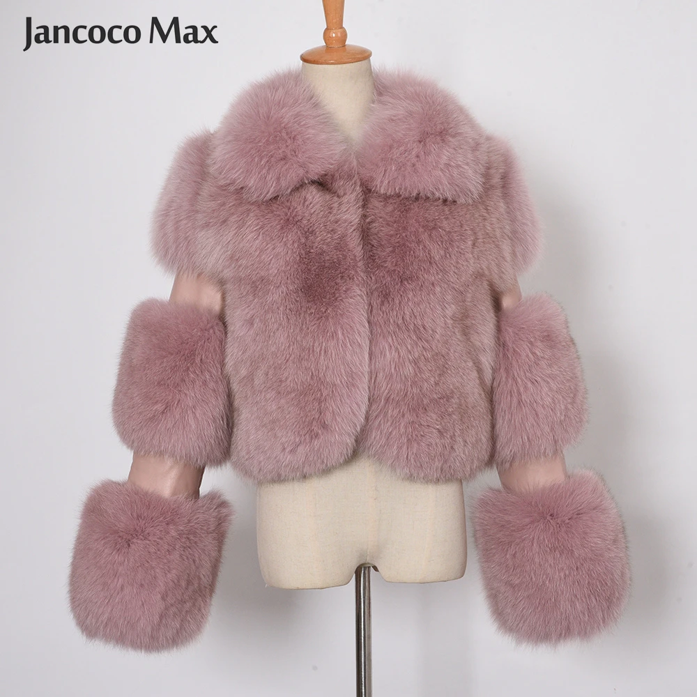 Женское пальто из натурального Лисьего меха новая зимняя модная куртка