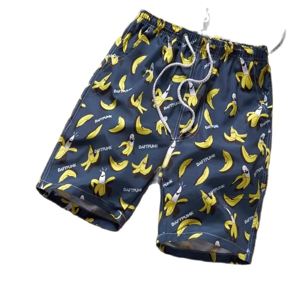 

Summer seaside beach pants 3d men's floral quick-drying beach pants fashion board shorts boys surfing swimming trunks