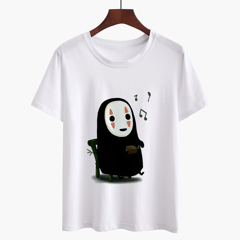 Харадзюку каваи Унесенные призраками безликие призрак Футболка с принтом модные