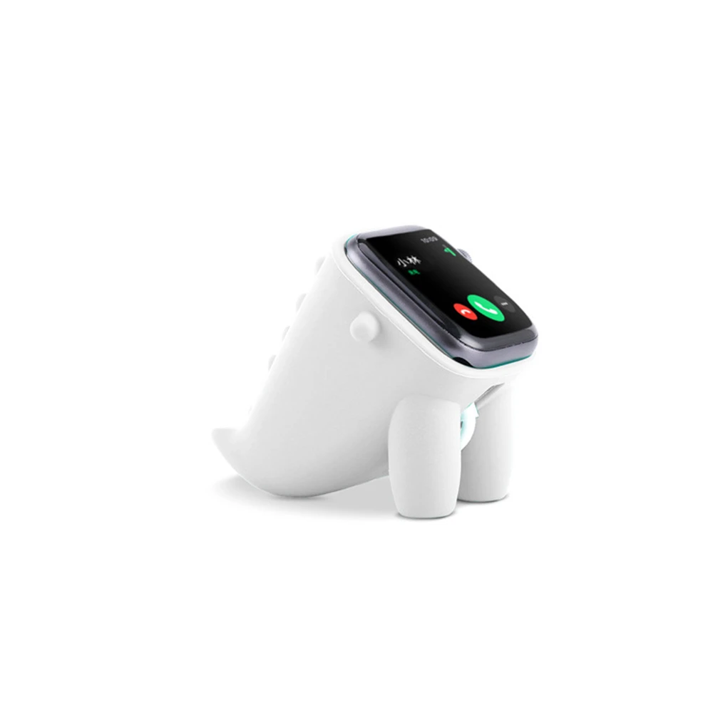 

Cute Dinosaur Stand For Apple Watch Holder Series 6/5/4/3/2/1 WatchOS Nightstand Keeper Silicone Home Charging Dock For IWatch