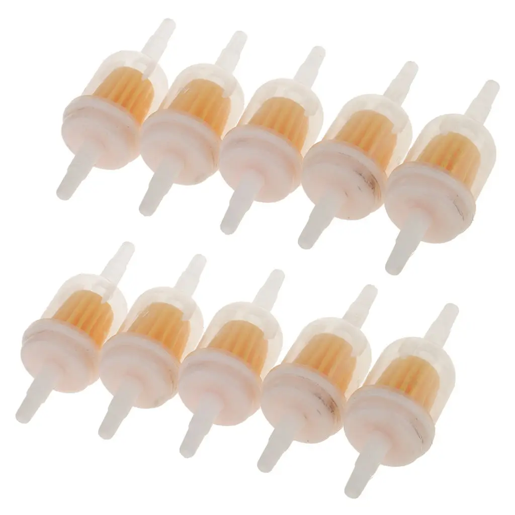 

10pcs Universal Motorcycle Inline Gas Oil Fuel Filter for 1/4'' 5/16'' Fuel Line Many Small Tractors