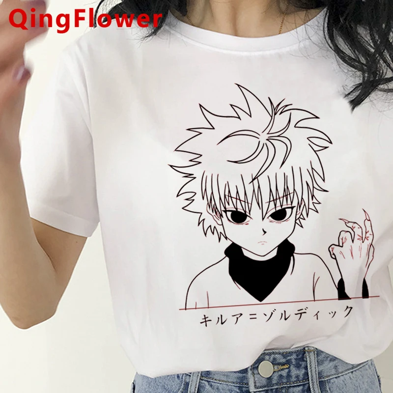Kawaii Hunter X Killua футболка Женская милая японская аниме Hisoka Kurapika забавная мультяшная