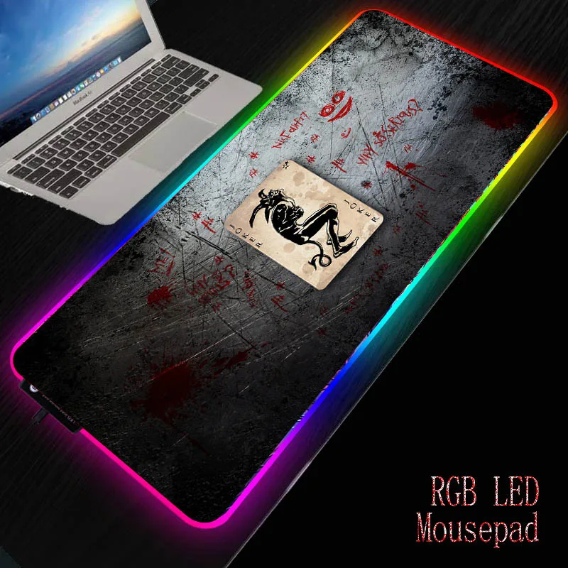 

Большой игровой коврик для мыши Mairuige Joker RGB, большой коврик для геймеров, компьютерный коврик со светодиодной подсветкой XXL, Настольный коври...