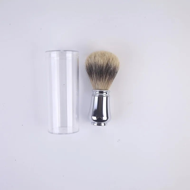 

ArtSecret Men Shaving Brush SV-628 Badger Hair Sliver Metal Handle Beard Tool Safety Barber Razor Cleaning Barber Salon