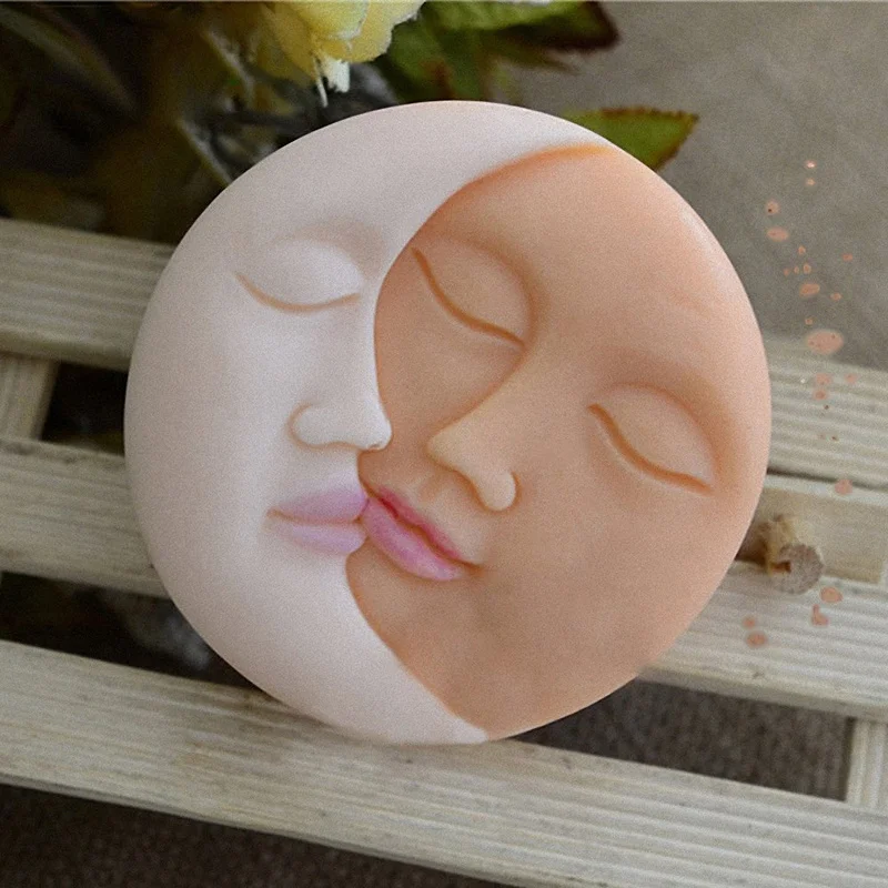 Sun and Moon Face Soap Mold Silicone Molds for Handmade Making Bath Bomb Lotion Bar | Дом и сад