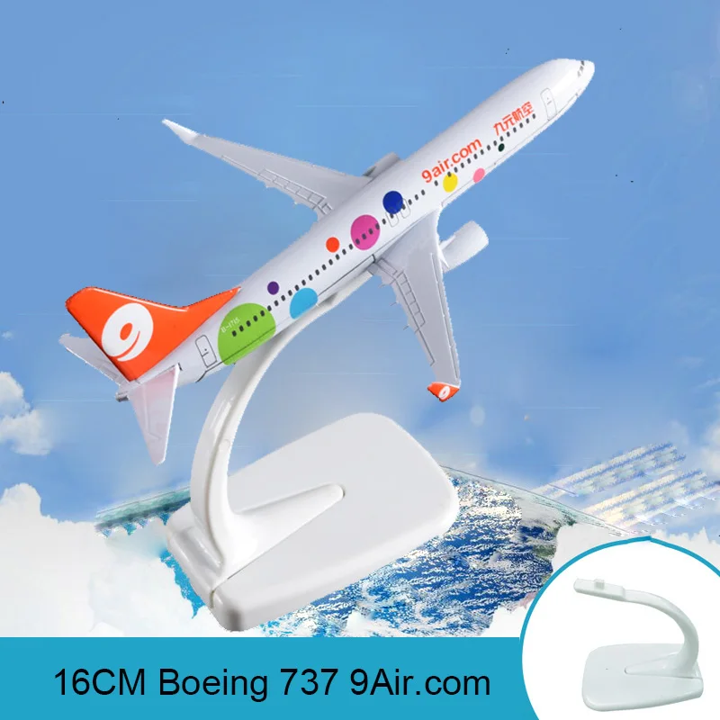 16 см Boeing 737 9Air.com модель самолета девять юаней дыхательных путей Аэробус из сплава