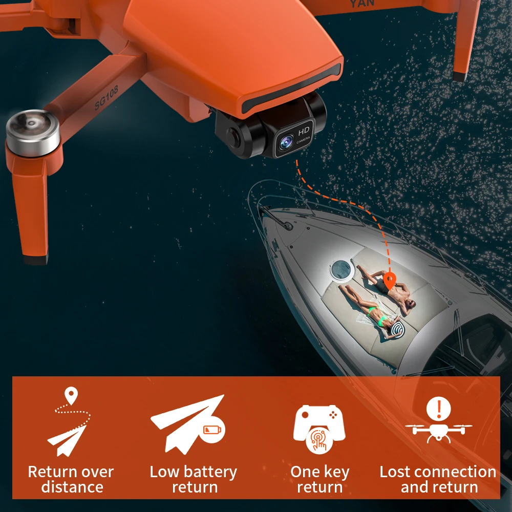 sg108 pro 2021 gps 4k drone 2 ось gimbal профессиональны
