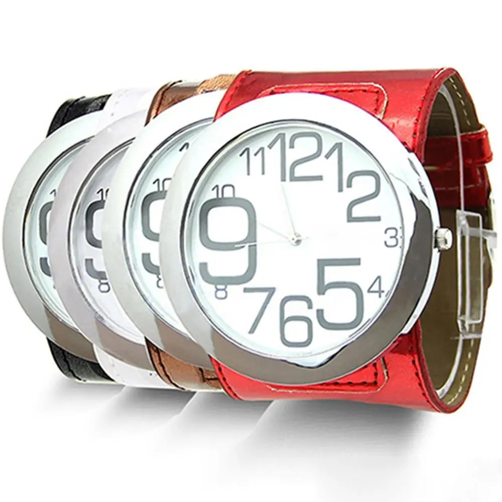 

Fashion Watch Luxury Sport Faux Leather Big Marker Analog Quartz Wrist Watch Montre Homme Creative Watch Unisex Reloj Mujer