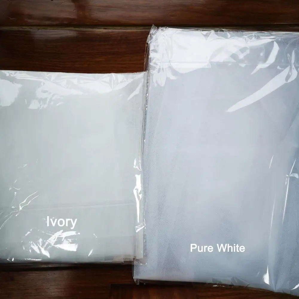 Недорогая длинная белая вуаль для новобрачных однослойная простая с гребнем