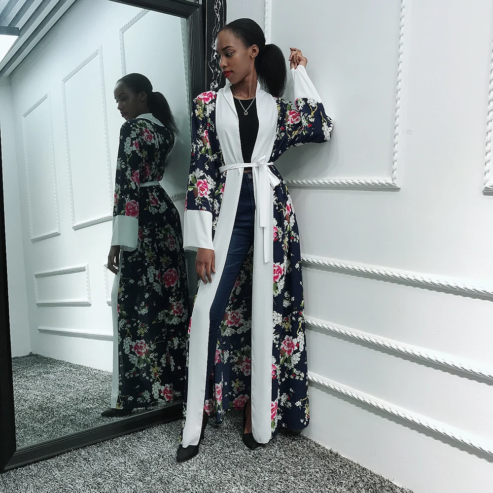 Хиджаб мусульманское платье Женское пальто абайя кимоно кардиган одежда в