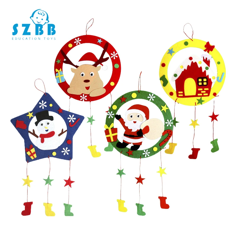 Нетканый тканевый венок для детского сада DIY ручной подвесной Американская