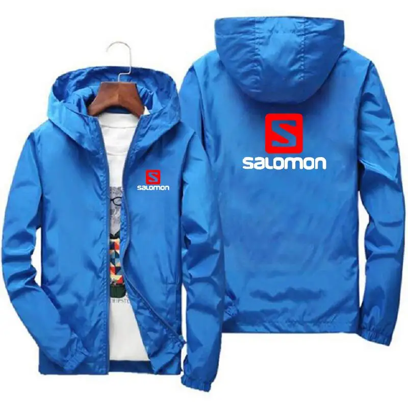 

2021 spring and autumn new fashion jacket men's street windbreaker polyester hoodie zipper thin jacket casual men jackets 7XL