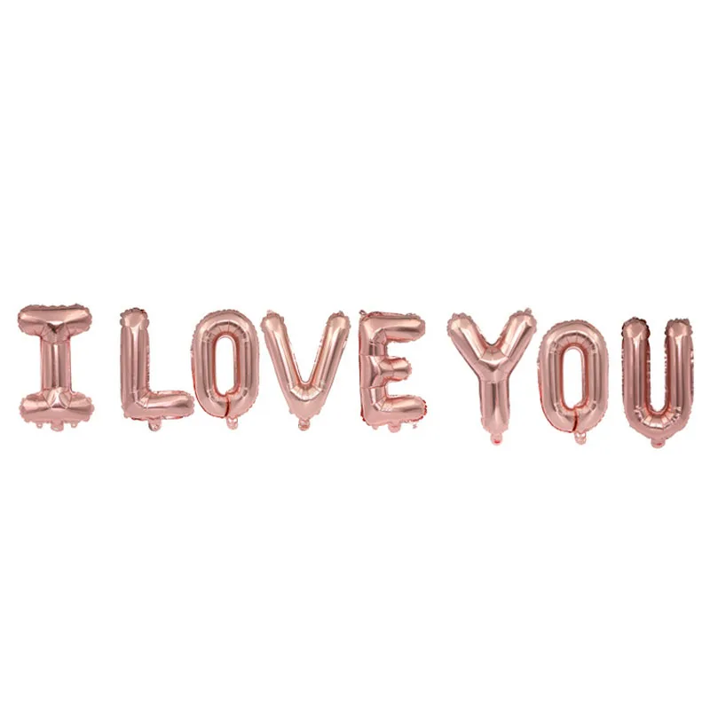 

16Inch I LOVE YOULetter Foil Balloon Wedding Romantic Valentines Anniversary Birthday Party Decoration Balls Party Supplies