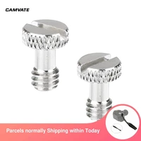 camvate 2 pieces nickel brass standard 14 20 made thread slotted screw for quick release platecamera cage riggimbal mounting