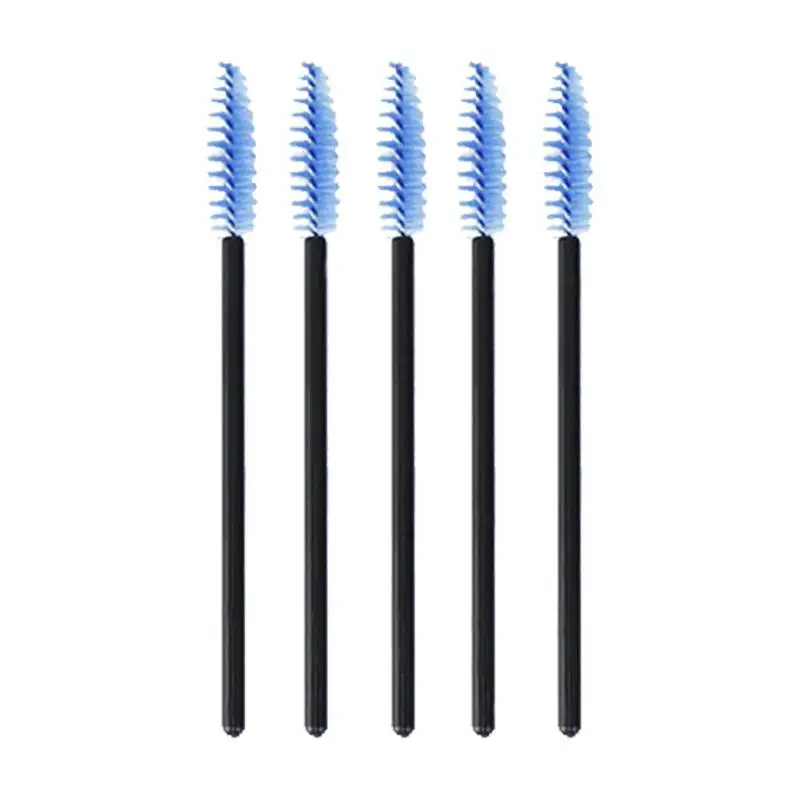 Blue 5pcs 5/10/50 шт одноразовые щеточки с тушью для ресниц палочки для мотальные кисти для макияжа палочки для мотальные ресницы Ки - Handle Color: Blue 5pcs