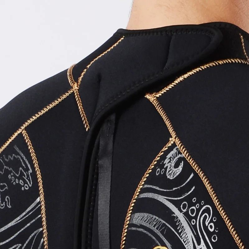 Брендовый слитный мужской зимний гидрокостюм с флисовой подкладкой 5 мм