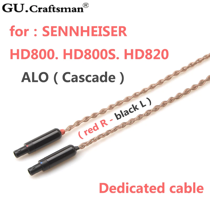 Медь GUcraftsman 6N OCC для SENNHEISER HD800 HD800s HD820 4Pin XLR 2 5 мм/4 4 мм балансировочный кабель