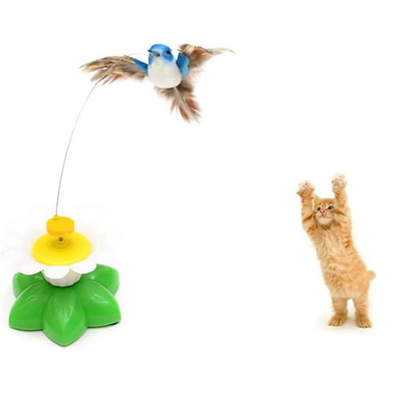 

18 шт Автоматическая электрическая вращающаяся игрушка для кошки летящей птицы Пластик Забавный котенок домашней собаки интерактивные Обу...