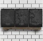 Плакат немецкого производства Дрезден дюсбург Дюссельдорф эрфурт Эссент Франкфурт гельсценкирхен Гамбург гарсруслин