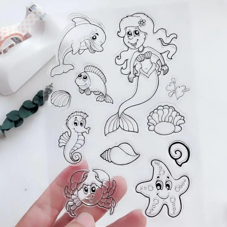 Прозрачное Силиконовое прозрачное уплотнение для скрапбукинга с изображением