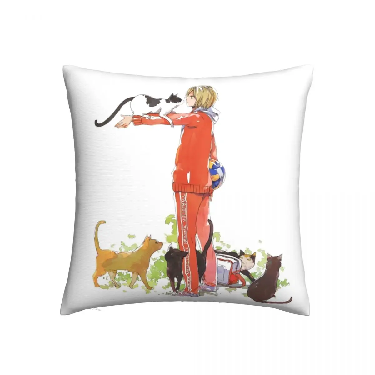 

Haikyuu Pillow Case Haikyuu Kenma Soft Polyester Pillowcase Sofa Zipper Spring Cover