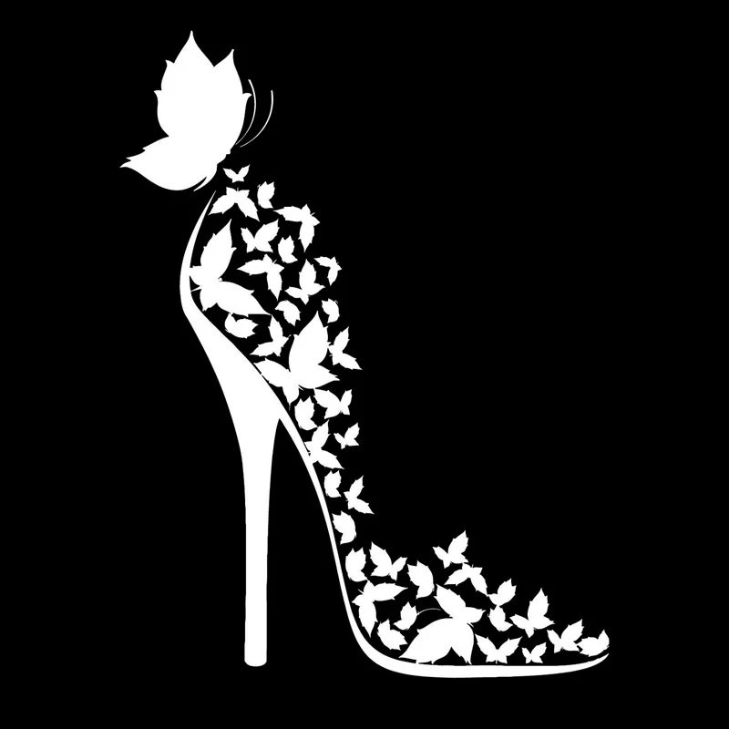 

Fashion Butterfly Decor Vinyl Car Sticker Motorcycle Black/Silver 13cm*17.1cm