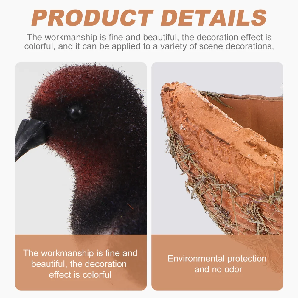 1 Набор декоративных украшений для фотосъемки в виде гнезда Ласточки|Садовые