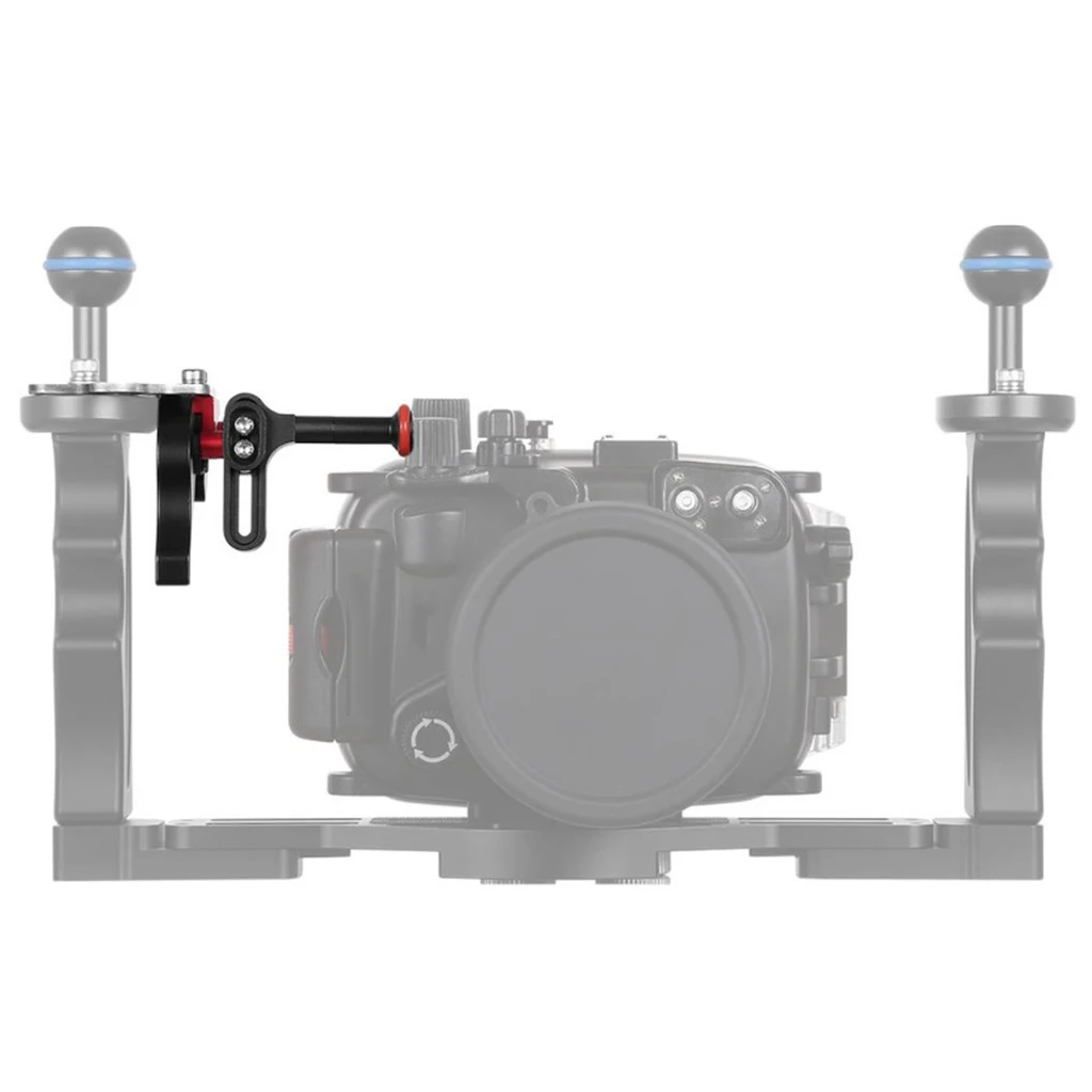 

Shutter Trigger Grip Extension Level Mount For Dving Camera DSLR ,Black-Red