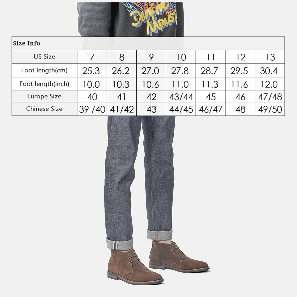 

Size 7-12 Men Desert Boots Retro American style Men Ankle Boots #KD582