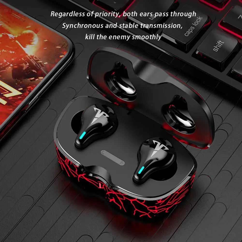 TWS Bluetooth V5.1 8D стерео наушники с низкой задержкой беспроводные музыкальные