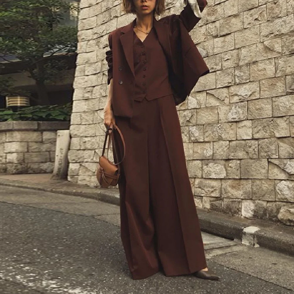 Женские комплекты из трех предметов 2019 новые модные осенние элегантные офисные