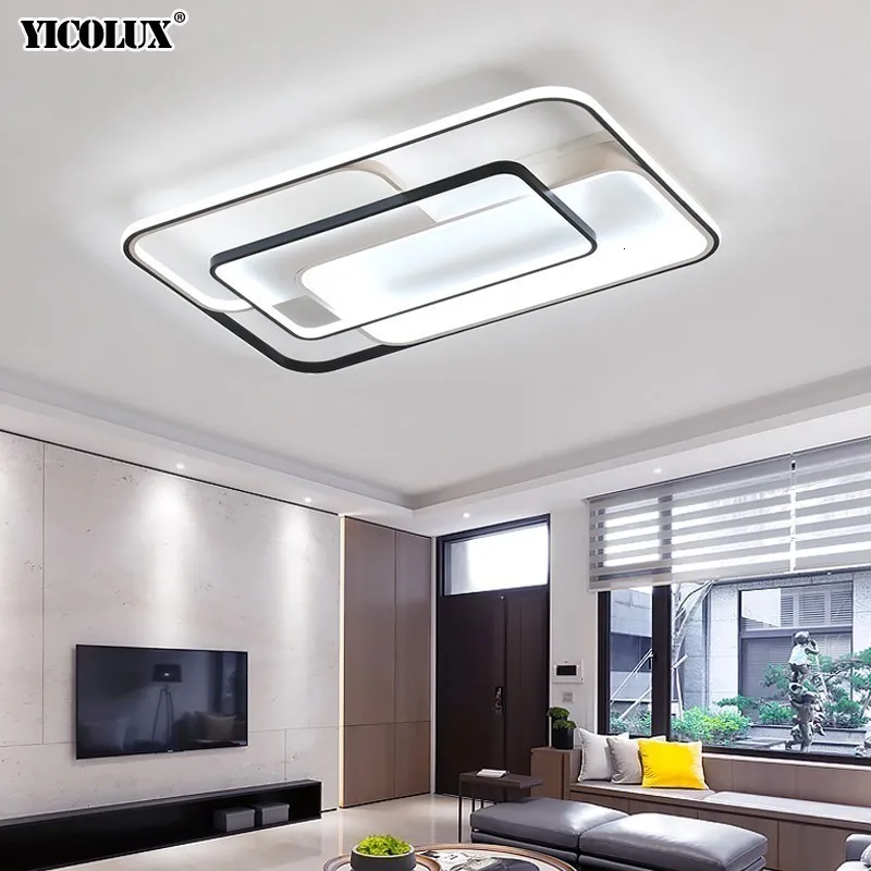 Белая и черная светодиодная Люстра для гостиной спальни столовой акриловая