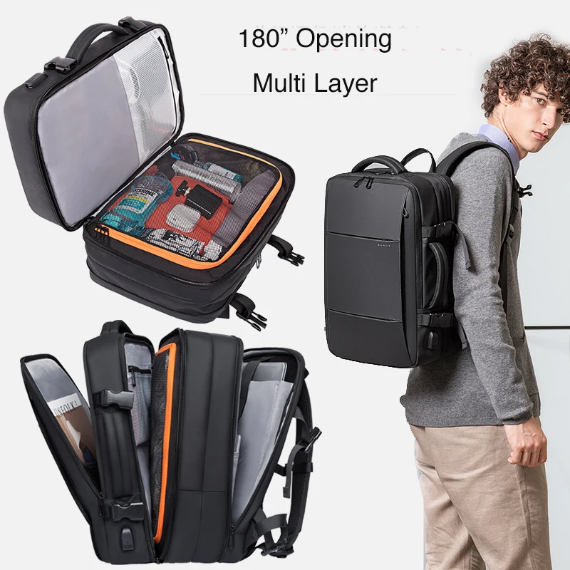 

Backpacks Expandable Large Capacity Multi Layer Travel Backpack Men Laptop Bag Backpack USB charging Travel backpack