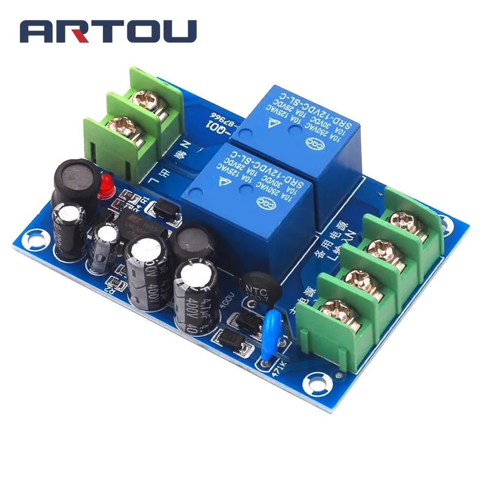 220 В 2 канала питания Автоматический коммутатор 10A Двойной источник два в одном