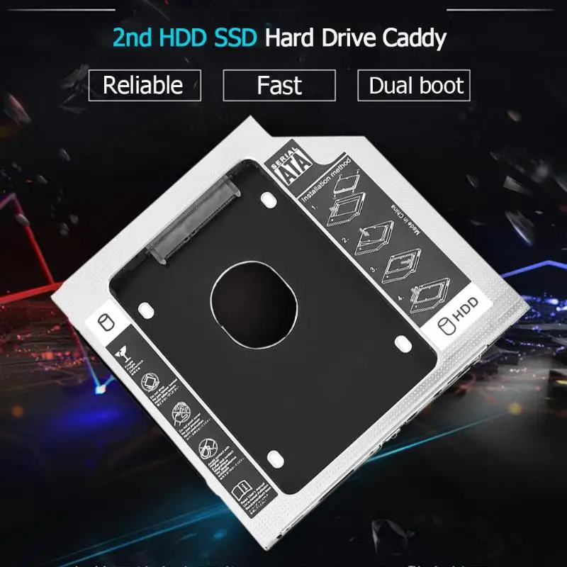 Универсальный жесткий диск Bay 2 5 го 9 мм Ssd Hd SATA HDD Caddy Adapter для Apple SuperDrive 21 &quot27&quot